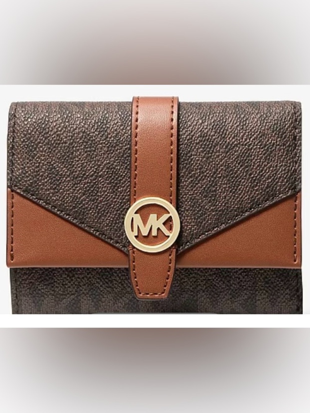 Michael Kors Greenwich Medium Signature Logo Trifold Wallet NWT